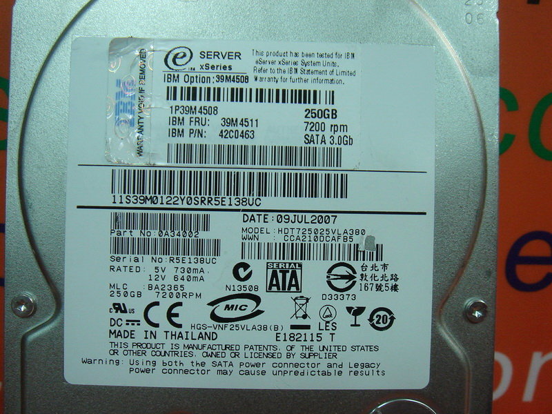 HITACHI HDT725025VLA380 250GB SATA - PLC DCS SERVO Control HITACHI HDT725025VLA380 250GB SATA - PLC DCS SERVO Control